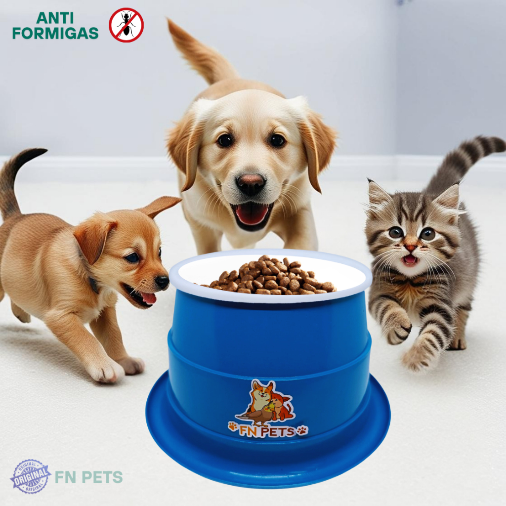 Comedouro Anti Formiga Bebedouro elevado auto Pets 400ml para Cães e Gatos Tigela Plástica Removível