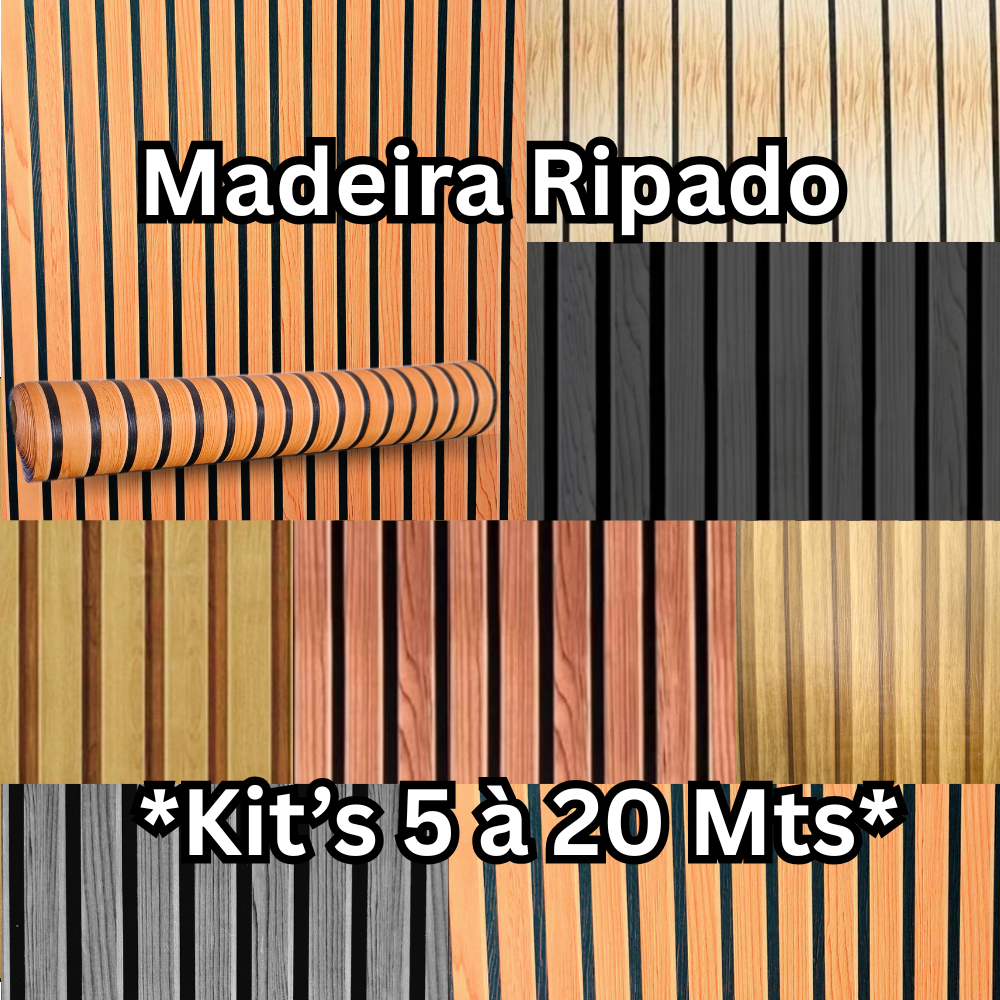 Papel de Parede Impermeável com Efeito 3D Madeira Ripado Adesivo Auto Colante em Oferta na Shopee