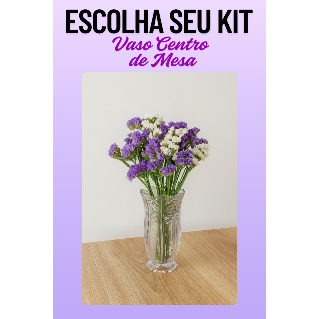 KIT DE VASOS CENTRO DE MESA COM ATÉ 4 ACRÍLICO TRANSPARENTE DECORATIVO APARADOR DESIGN ELEGANTE