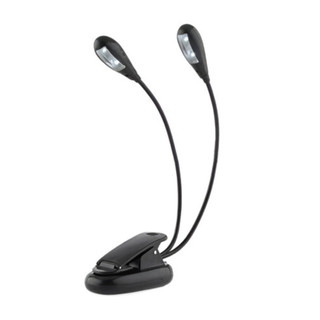 Luminária de Luz Led 2 antenas para Estante Pedestal de Partitura Leitura Braço Flexível com bateria