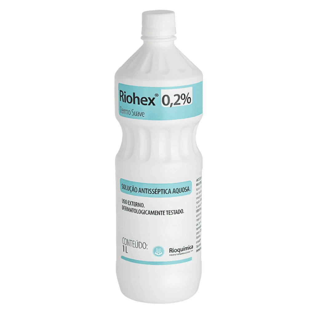 Clorexidina 0,2% Aquosa 1L Riohex Rioquímica Higienização Pele Antisséptico Uso Diário