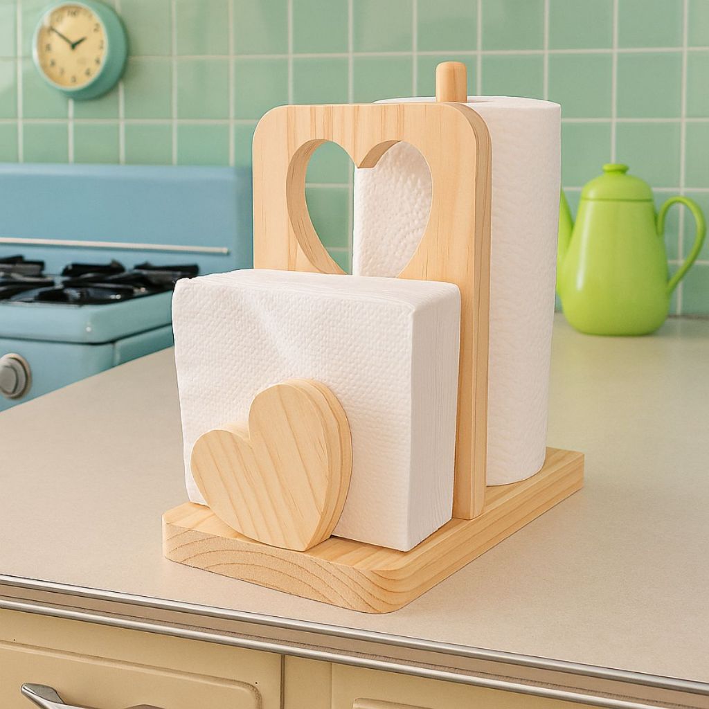 Porta papel Poalha +  Porta Guardanapo Casa Decorada Cozinha Espaço Gourmet