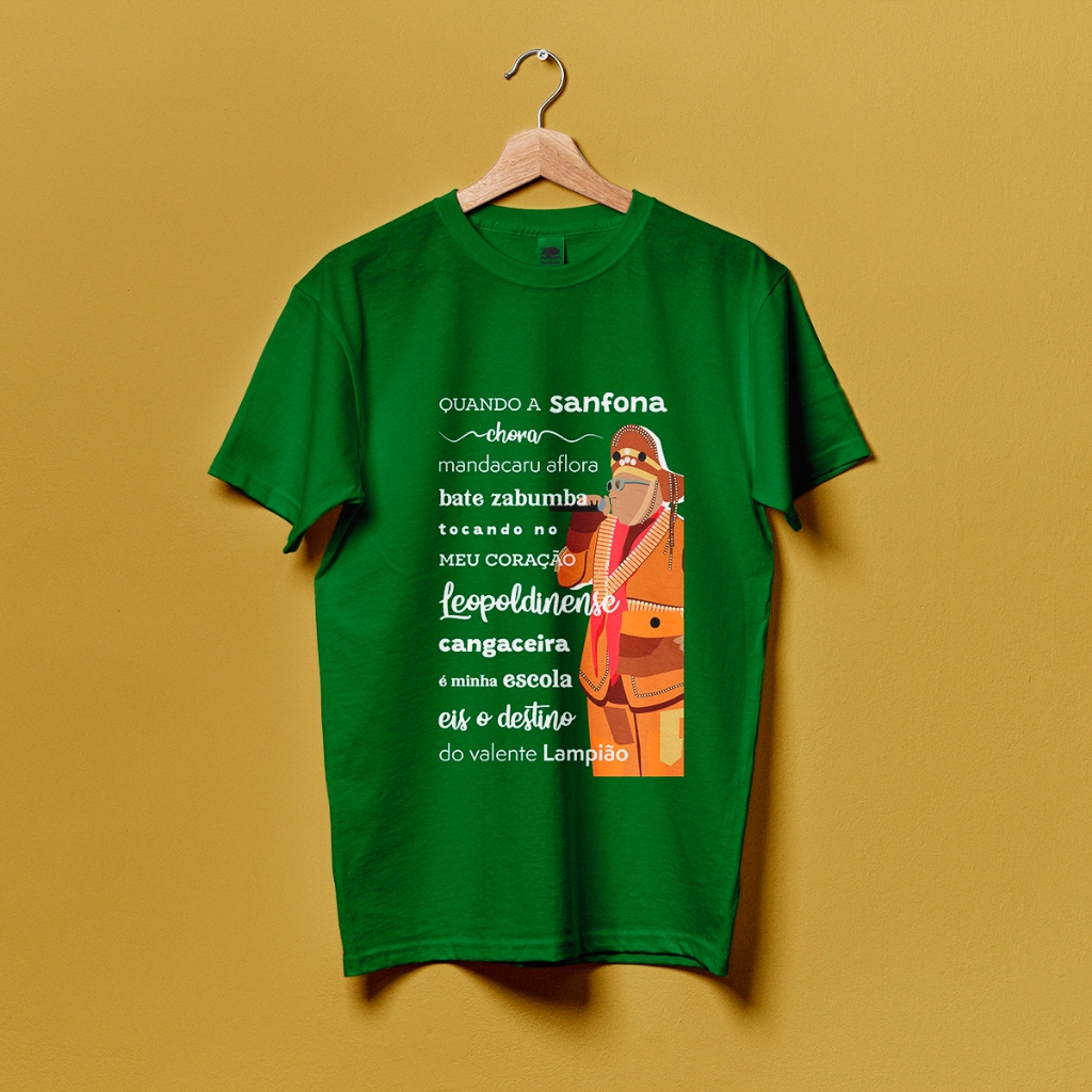 Camiseta Imperatriz Leopoldinense 2023 - Lampião. Campeã do carnaval, enredo, samba
