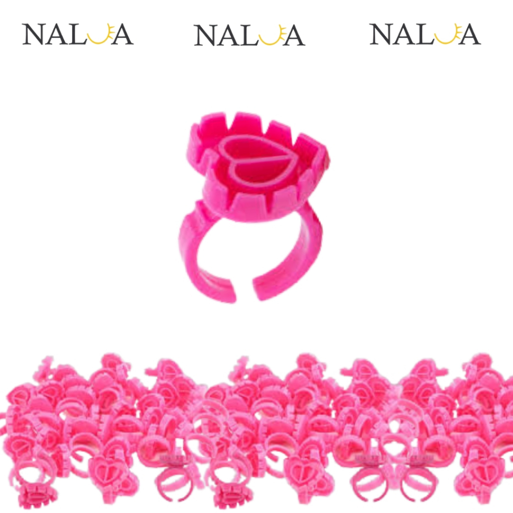 Batoque anel coração para cola extensão de cílios 100un 1 pacote ou 200 ou 300 em Oferta na Shopee