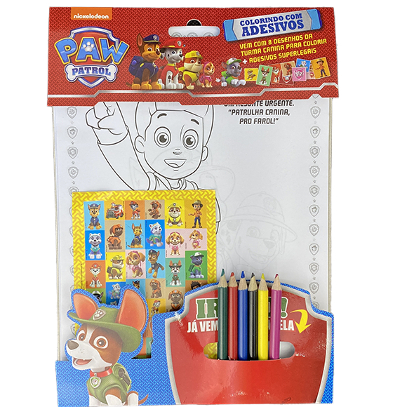 Patrulha Canina - Colorindo Com Adesivos em Oferta na Shopee