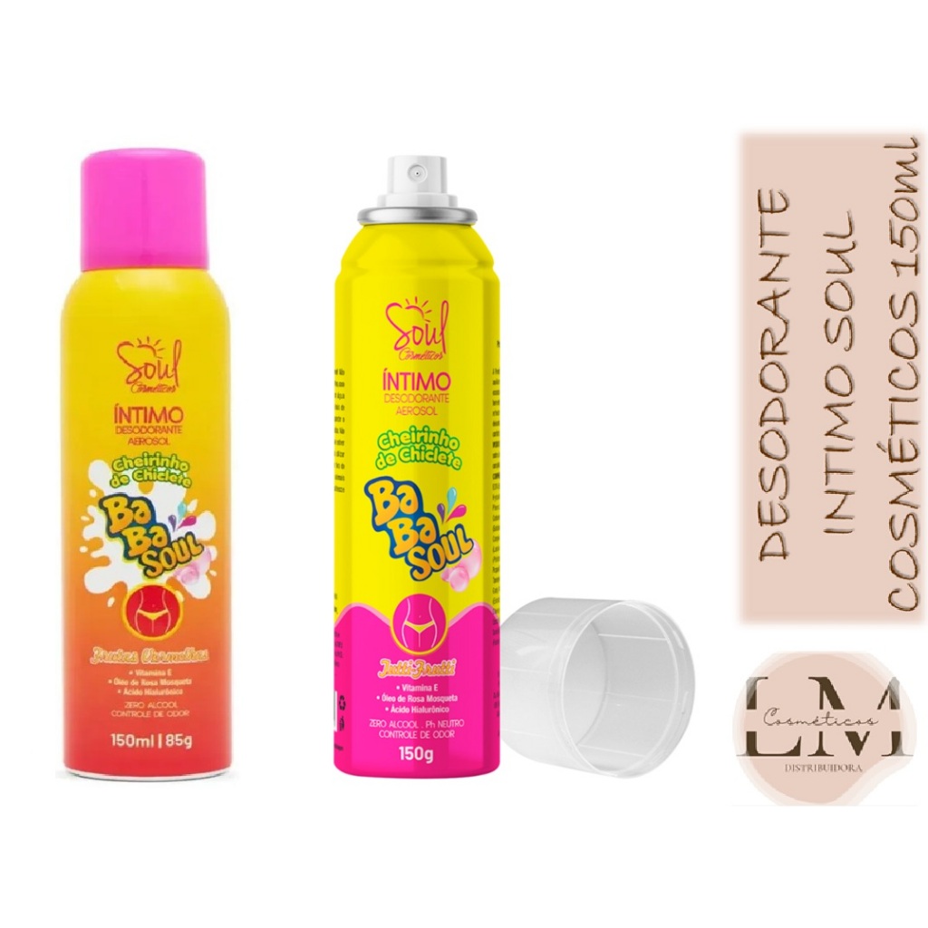 Desodorante Aerosol Íntimo Soul Cosméticos 150ml em Oferta na Shopee