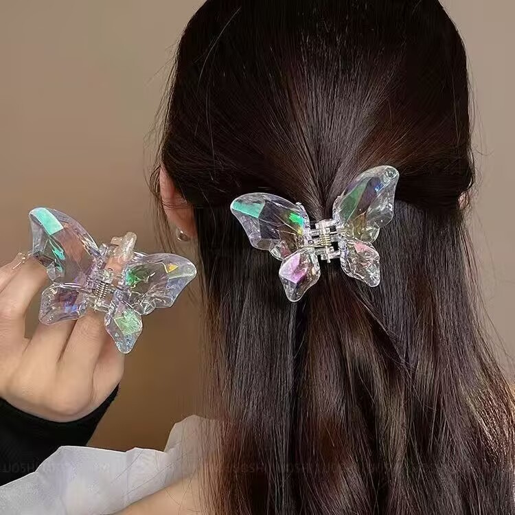 KIT 2 Grande Borboleta Garra De Cabelo Para As Mulheres Acrílico Acessórios O Doce Grampos em Oferta na Shopee