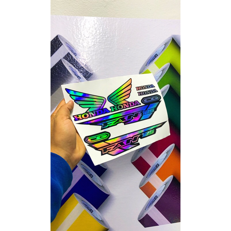 Adesivos fan 125 2014 holográfico em Oferta na Shopee