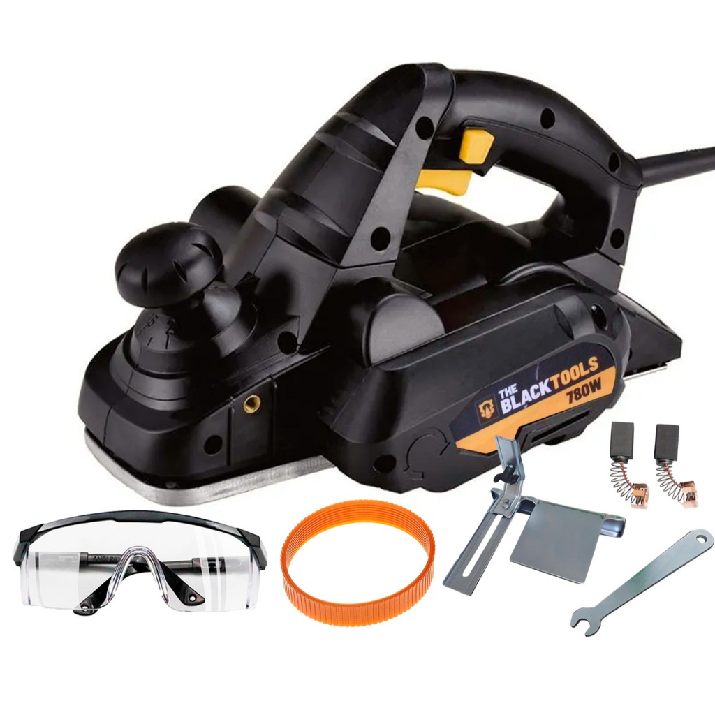 Plaina Elétrica Manual Profissional 780w 16500rpm 82mm The Black Tools Com Oculos em Oferta na Shopee