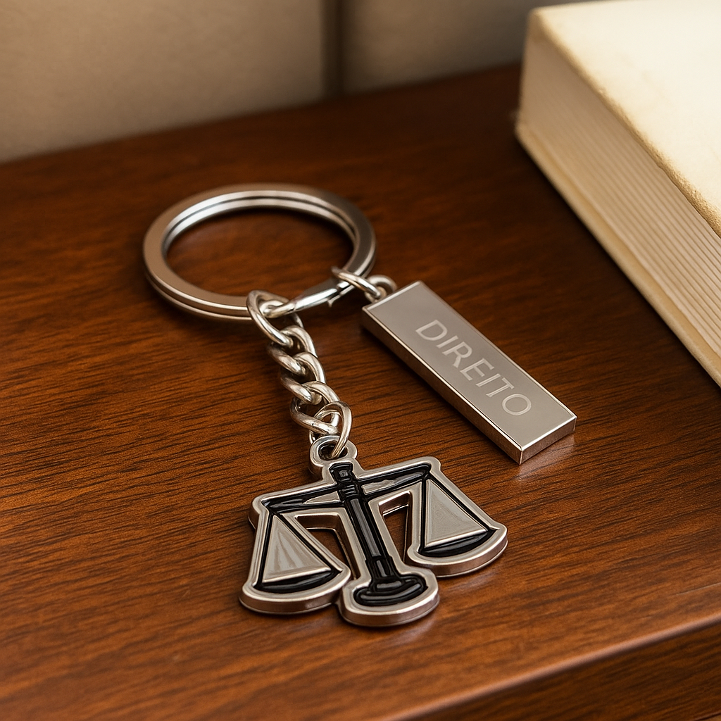 Chaveiro Profissão Metal Direito Chaveiro Símbolo Profissão Direito Chaveiro Advogado em metal luxo