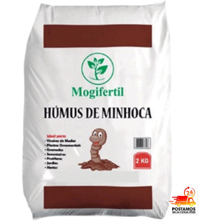 Húmus De Minhoca 2 Kg e 20kg Mogifertil Adubo Orgânico p/ Plantas, Hortas e Jardins. em Oferta na Shopee