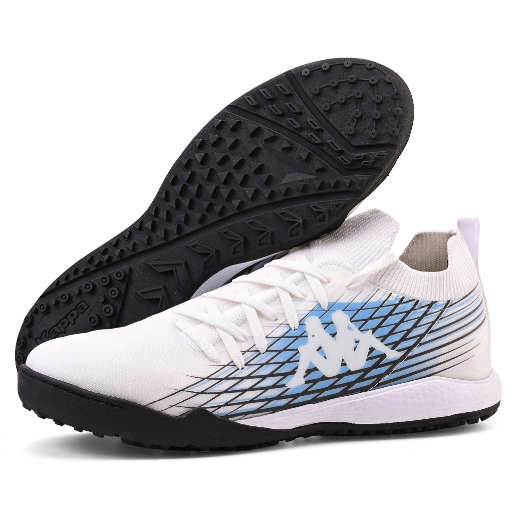 Chuteira Kappa Maestro Masculina Society Branco Azul Original Confortável em Oferta na Shopee