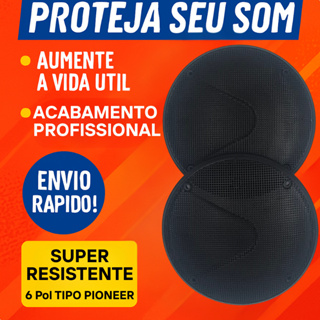 Tela Alto Falante 6 Polegadas Tipo Pioneer Par Grade de Proteção Automotiva Redonda Plastico Preta em Oferta na Shopee