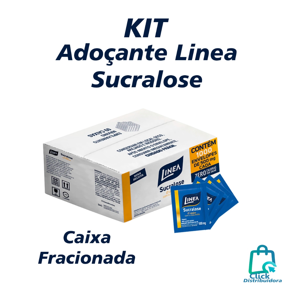 Kit Adoçante Linea Sucrolose Sachê com 500 unidades em Oferta na Shopee