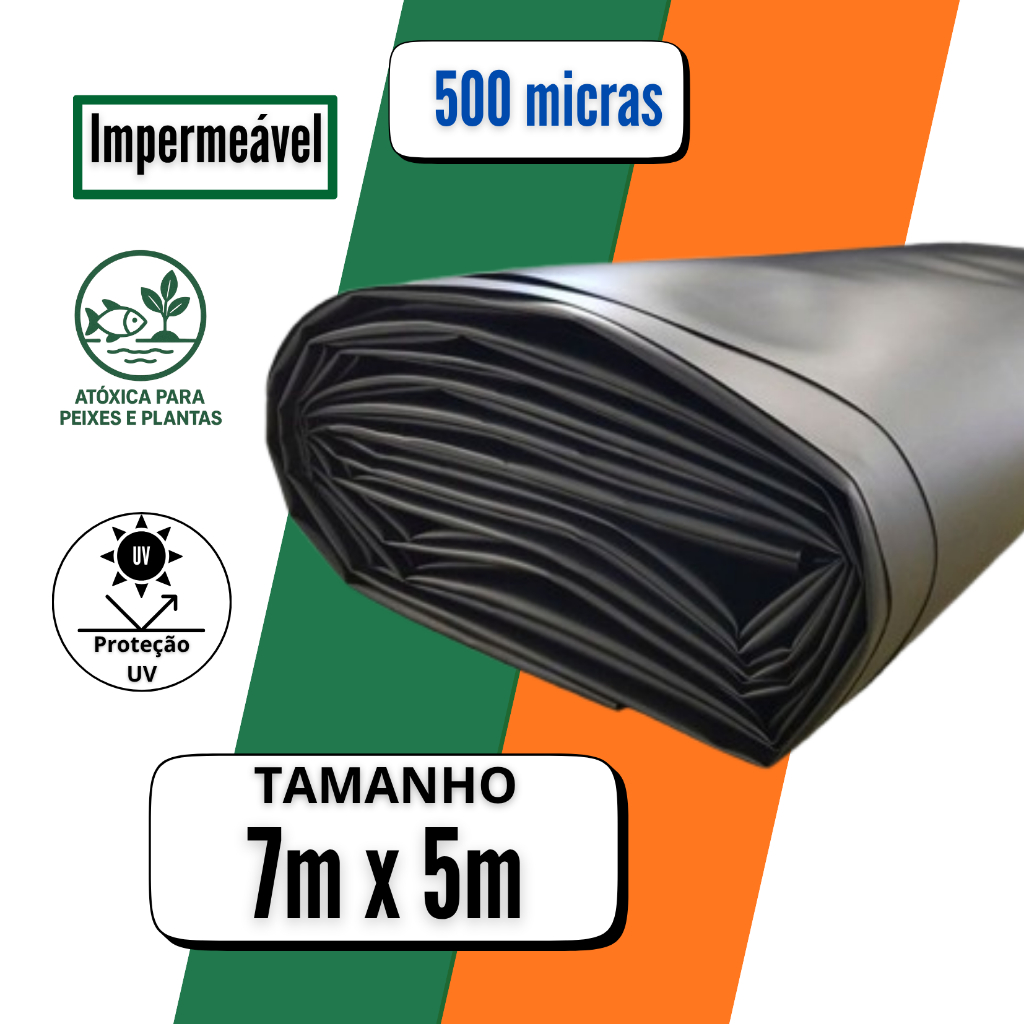 Lona 7x5 PEAD Para Lago Tanque Geomembrana 0,5mm 500 Micras