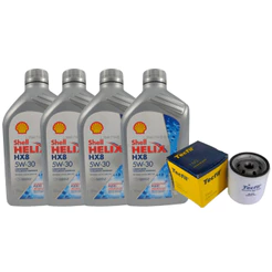 Kit Revisão 5w30 Shell HX8 + Filtro Óleo Ford Ecosport Fiesta Ka Focus new Fiesta