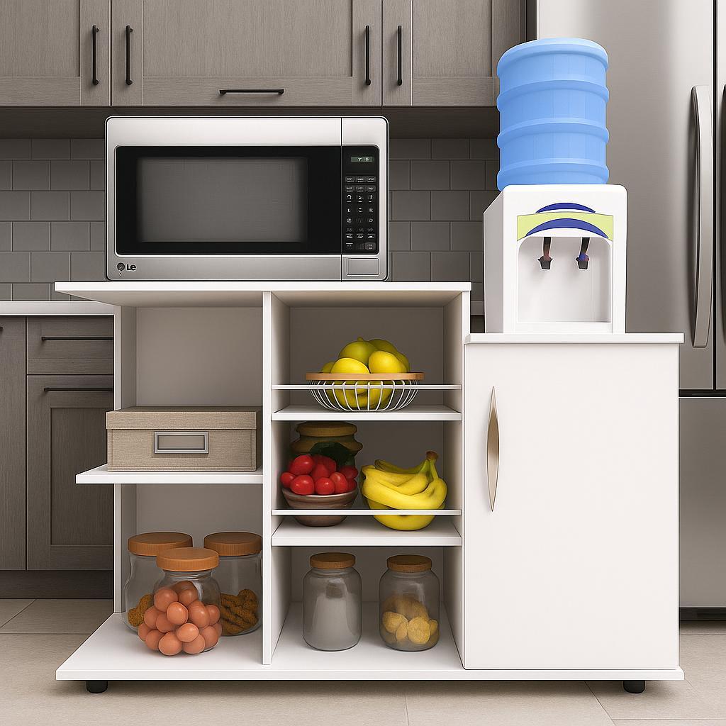 Armário Balcão p/ Microondas e Forno com Prateleiras em Oferta na Shopee