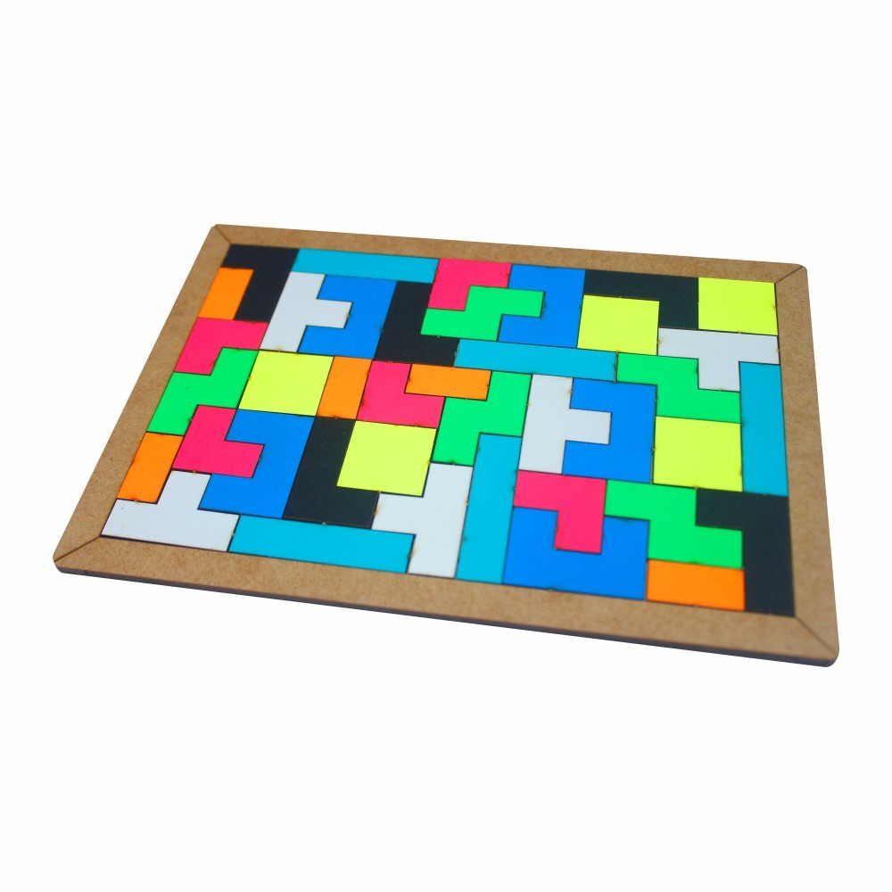Brinquedo Jogo Educativo Pedagógico Tetris Colorido  NEON em Oferta na Shopee