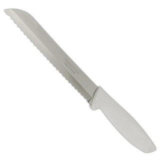Kit 2 Faca Para Pão Serrilhada Aço Inox Plenus 8 Poelgadas Tramontina Cabo Branco