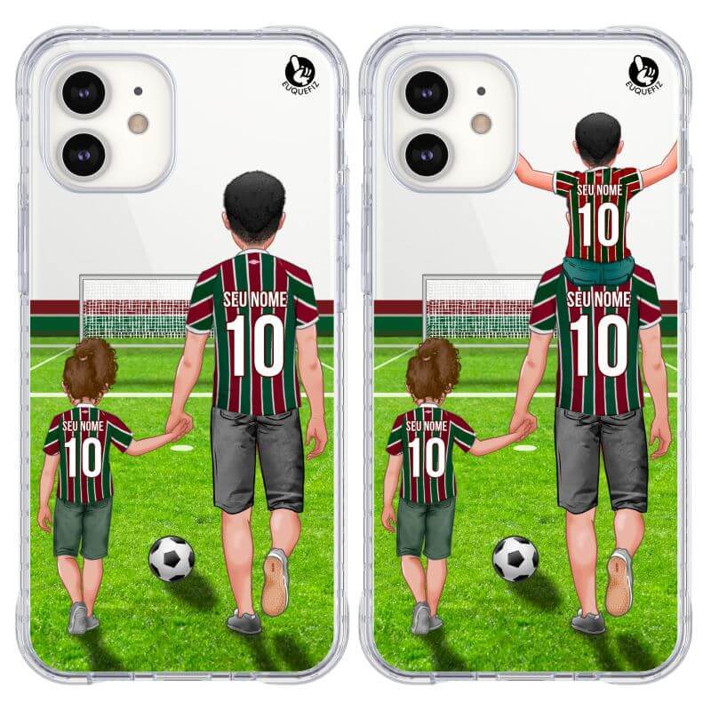 Capinha de Celular Dia dos Pais Torcedor Pai e Filhos(as) Diversos Celulares e Diversos Times
