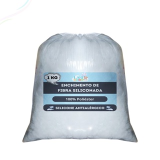 1Kg Fibra Para Enchimento Siliconada Importada Premium Macia Hipoalergênico Almofada Travesseiro em Oferta na Shopee