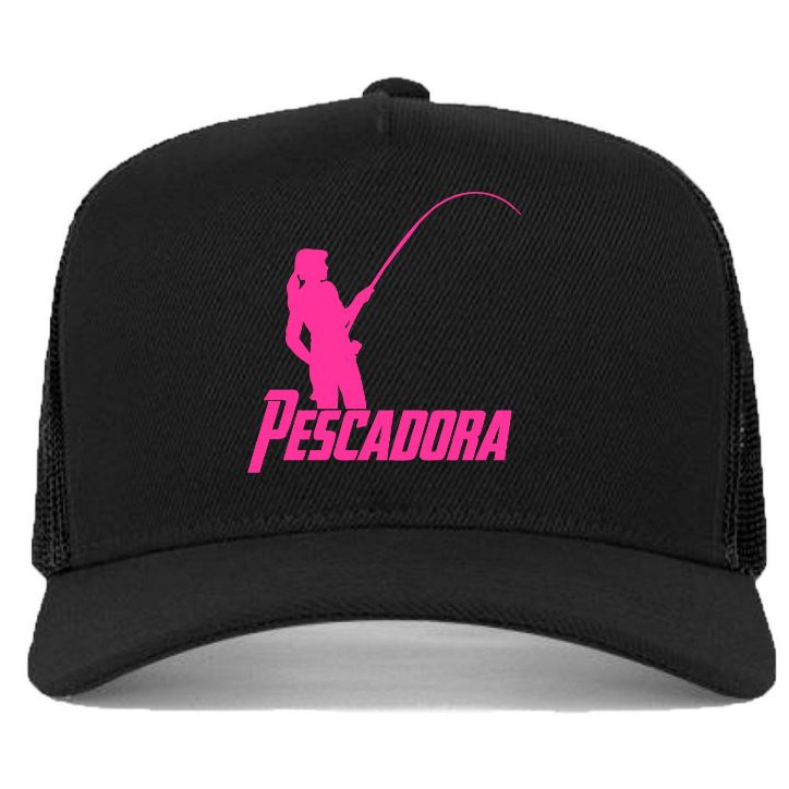 Boné Pesca  Pescaria Pescador Pescadora Trucker Aba Curva Estampado   Promoção em Oferta na Shopee