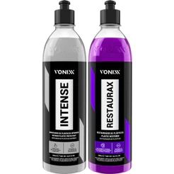 Kit Restaurador de Plásticos Interno Externo Intense Restaurax 500ml Vonixx