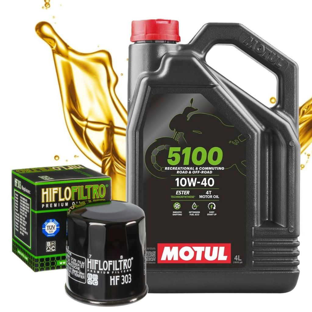 Troca de Óleo para Kawasaki Ninja 1000 / Versys 1000/ Vulcan 900 Motul 10w40 4 Litros + Filtro Hiflo