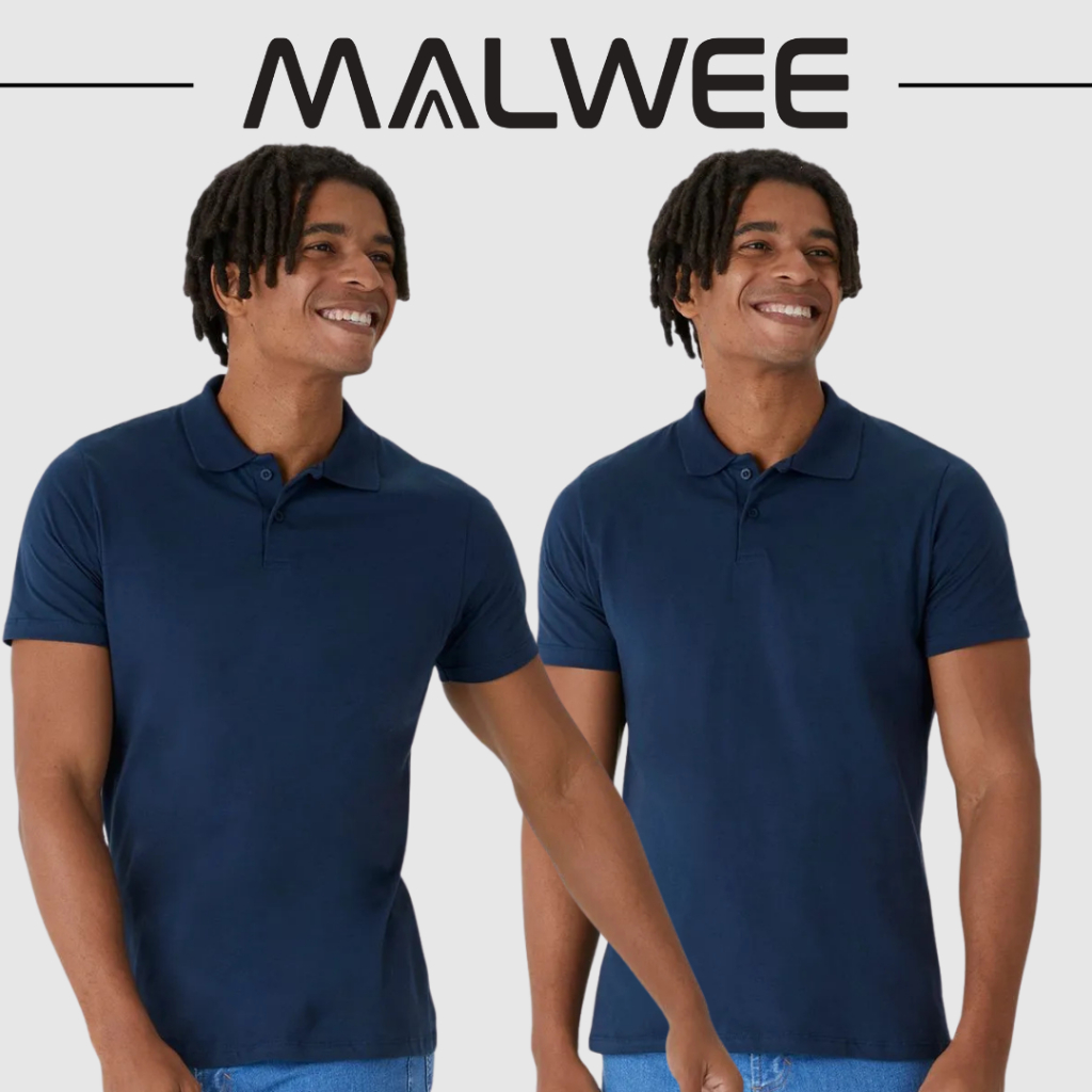 kit 2 camisetas golo polo masculina malwee 100% Algodão Puro Mawee Original polo - 4430 em Oferta na Shopee