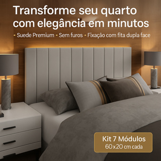 Cabeceiras de Cama Box Reta Casal Estofada 60x20 Modulada - Envio Imediato - Luxo Cama Queen King em Oferta na Shopee