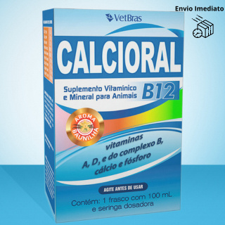 Calcioral B12 Suplemento Vitamínico Cães E Gatos 100ml em Oferta na Shopee
