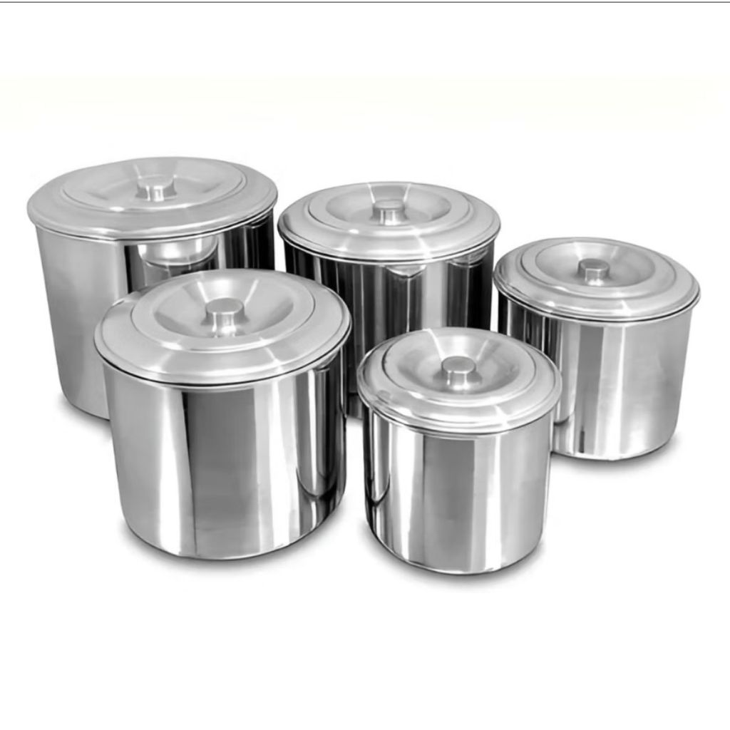 Jogo De Lata Mantimento De Aluminio - Conjunto 5 Pecas Porta Alimento em Oferta na Shopee