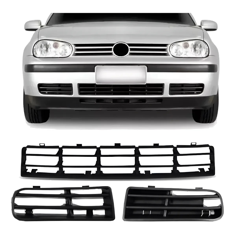 Kit Grade Parachoque Dianteiro Golf 1999 2000 Até 2006 Preto em Oferta na Shopee