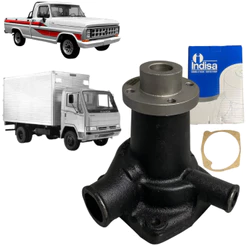Bomba D'Água Indisa Motores MWM D226 D229 4CC 6CC Caminhões Agrale Ford Cargo Volkswagem Tratores