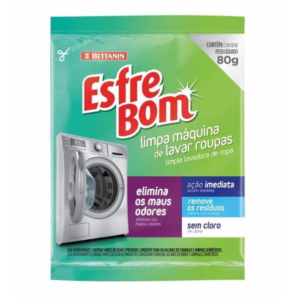 ESFREBOM LIMPA MÁQUINA DE LAVAR ROUPAS 80G BETTANIN