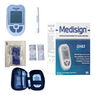 Kit Aparelho Medidor De Diabetes Glicose Glicemia Medisign em Oferta na Shopee
