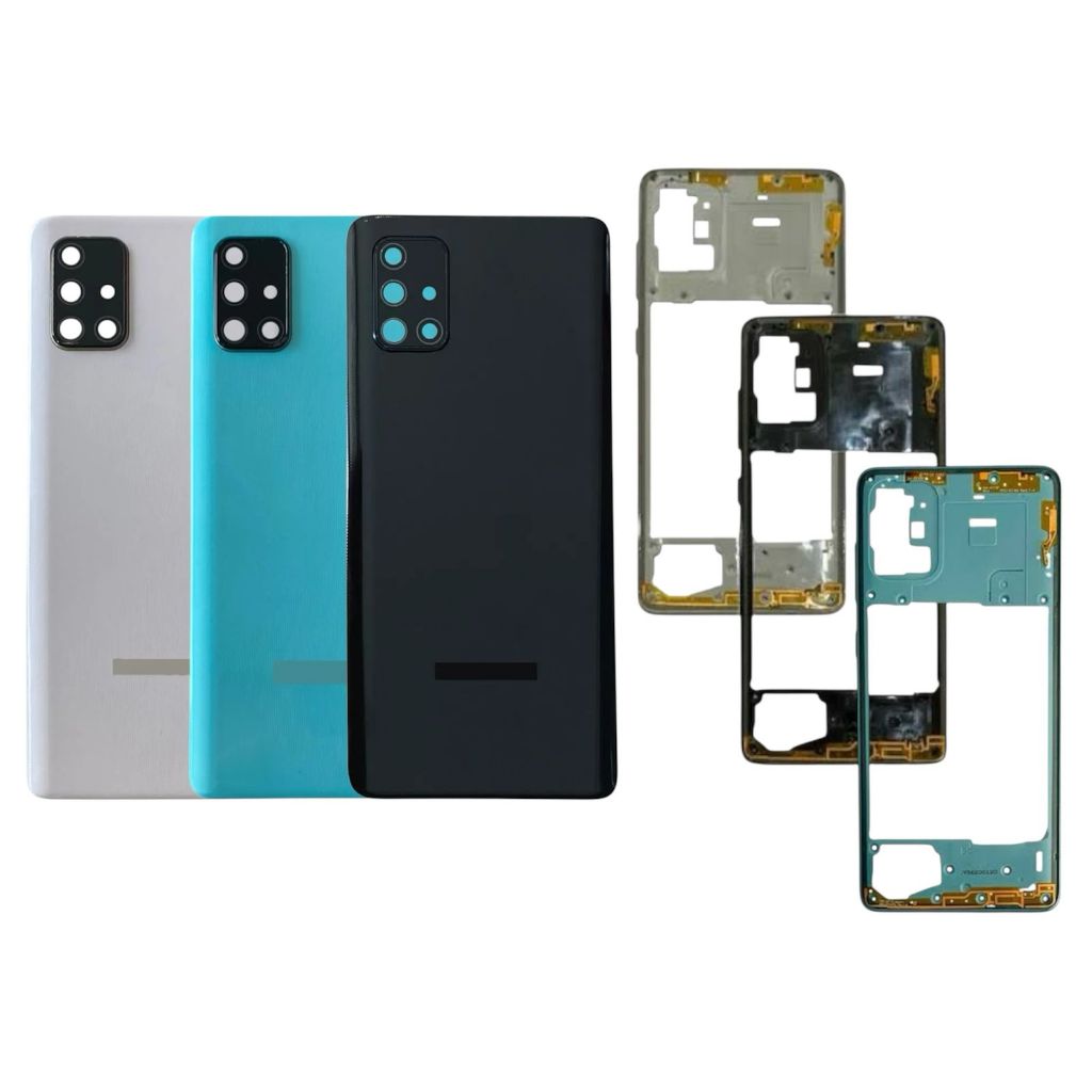 Conjunto Carcaça Compatível com A71 (SM-A715) – Aro Lateral + Tampa Traseira em Oferta na Shopee