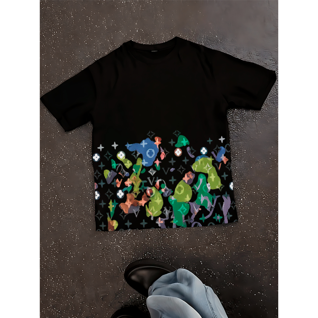 Camiseta Masculina Designer Luxo 100% Algodão VL