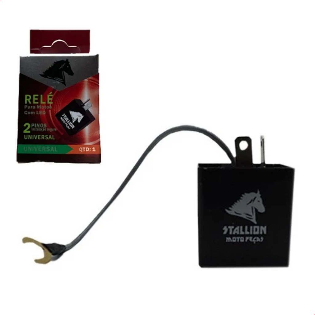 Rele 12v Pisca Setas Led Moto 2 Pinos Universal Unidade Stallion em Oferta na Shopee