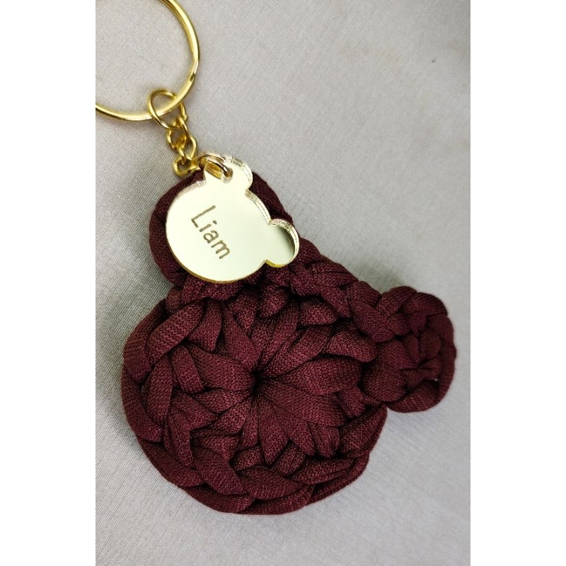 30Chaveiros ursinho com nome personalizado lembrancinha maternidade, aniversário, chá de bebe