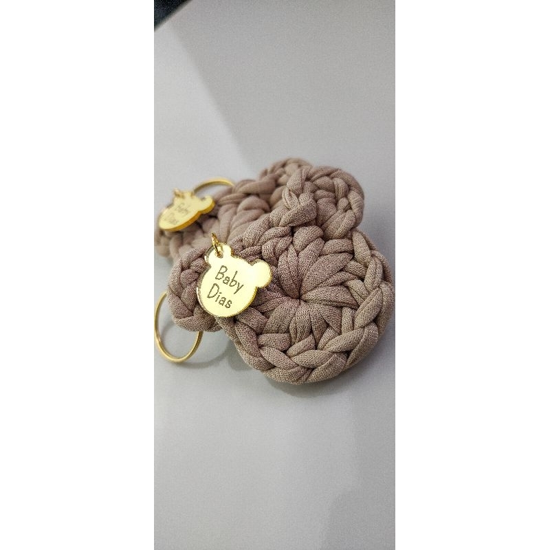 40 Chaveiros ursinho com nome personalizado lembrancinha maternidade, aniversário, chá de bebe