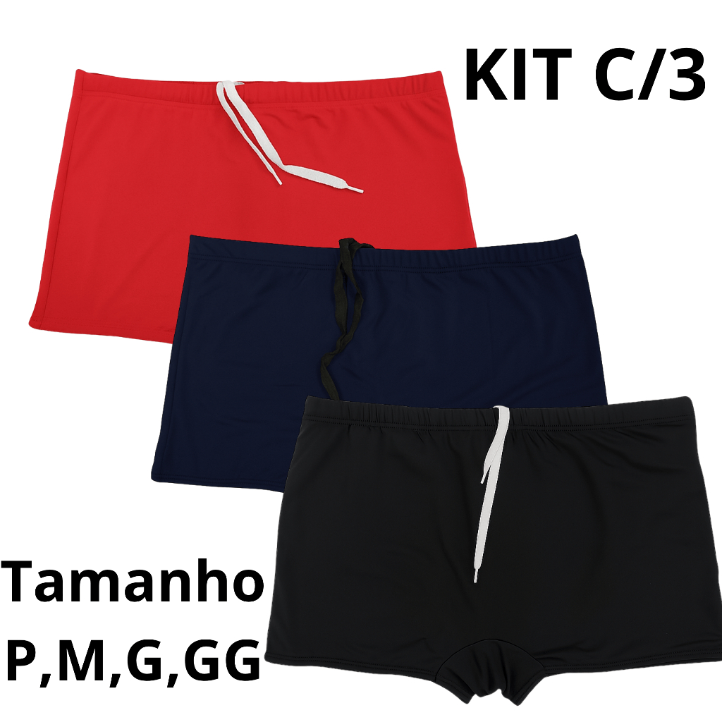 Sungas Masculina forrada modelo boxer com Proteção Uv +50 com Cordão Ajuste