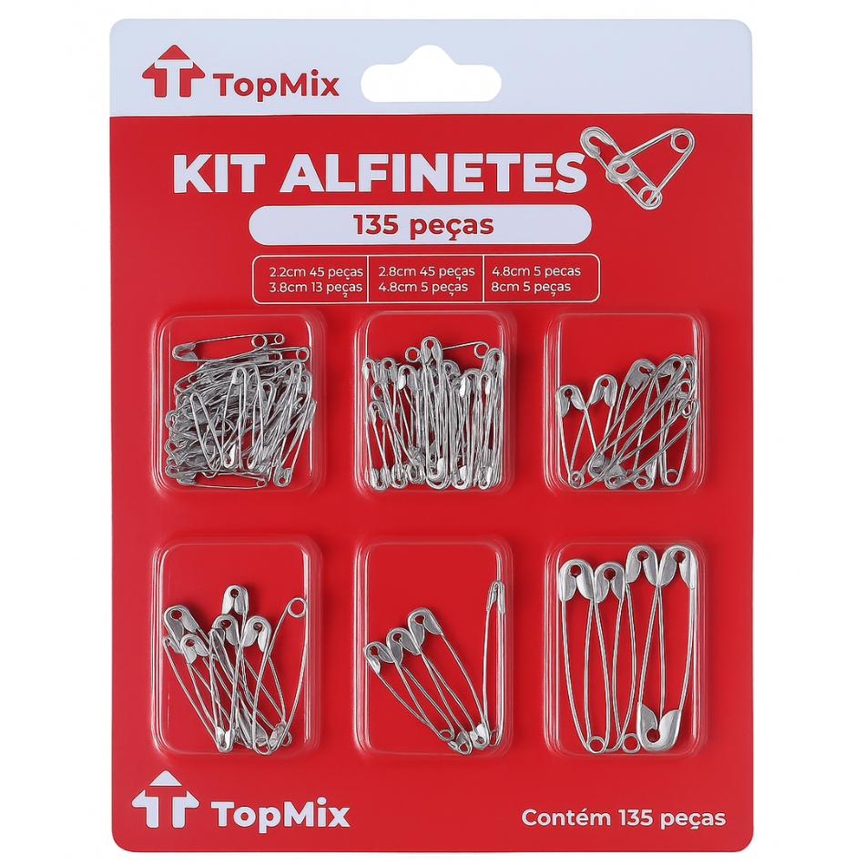 Kit 135/270/405 Alfinetes Praticidade e Versatilidade em um Só Produto. Emergência reparo Portátil
