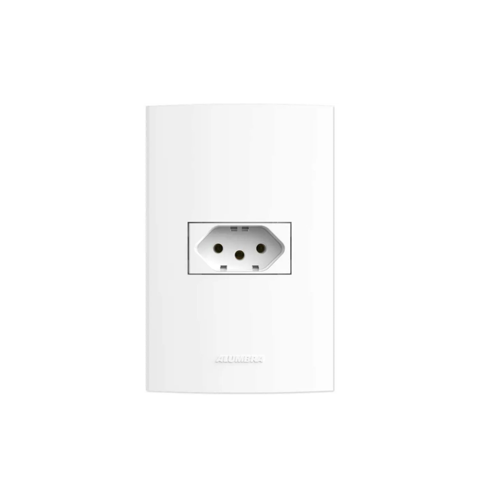 Conjunto Tomada 10a 4x2 2p+t Branca Inova Pro 85055 Alumbra Cor Branco