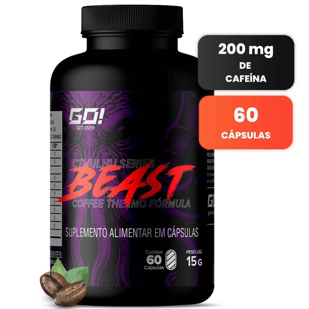 Termogênico Beast Coffee 60 Cápsulas - GO NUTRITION - Health