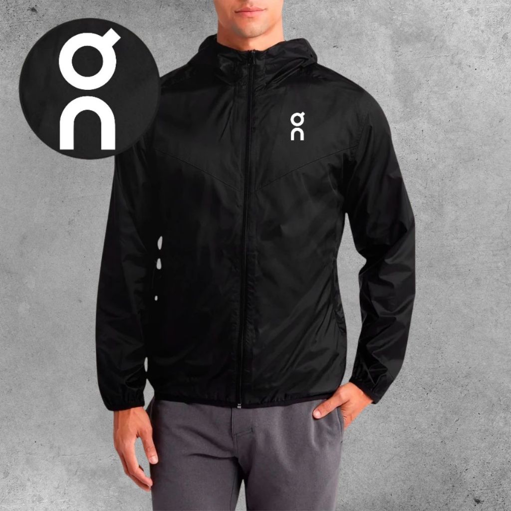 Jaqueta Corta Vento Masculina - ON - Com Capuz Zíper Bolsos Corrida Academia Esportes em Oferta na Shopee