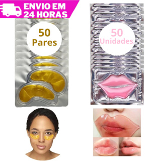 Kit 50 Hidratante Labial E 50 Pares Máscara Para Olhos em Oferta na Shopee