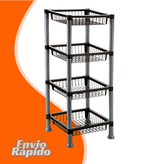 Cesto organizador Fruteira Quadrado Retangular 3 e 4 Andares Organizador Banheiro Cozinha Triangular em Oferta na Shopee