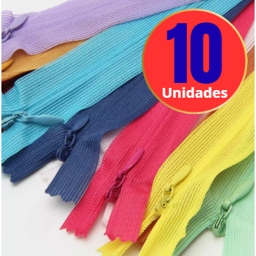 ZÍPER INVISÍVEL IMPORTADO NYBC 50CM 10 UNIDADES em Oferta na Shopee