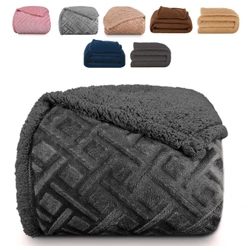 Coberdrom Edredom Manta Queen Aveludado com Sherpa Soft Dupla face - BF Colchões
